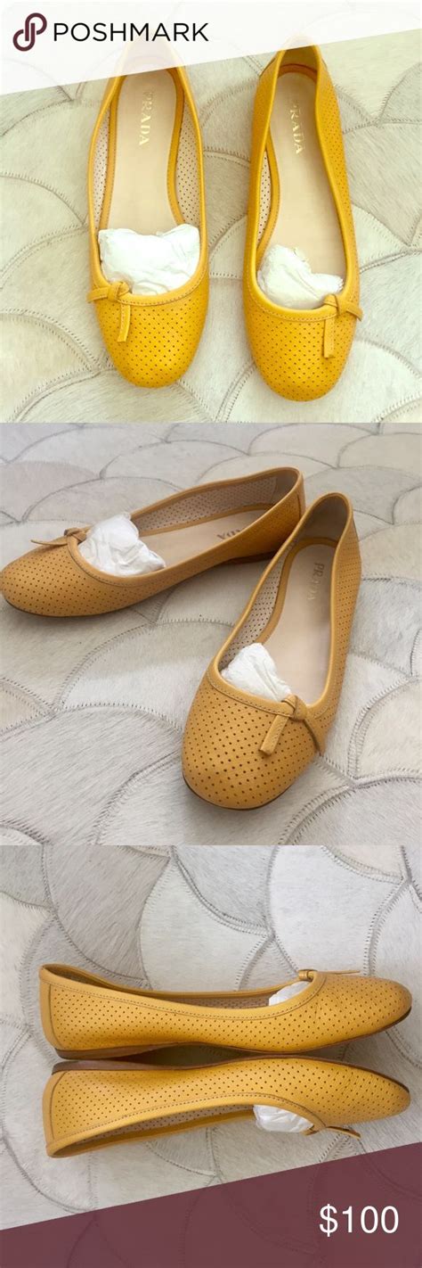 yellow prada flats|prada yellow shoes price.